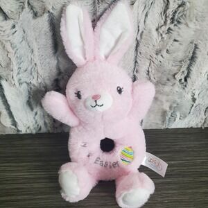 Spark Create Imagine My First Easter Plush Rattle Pink Bunny Rabbit Grabber EUC